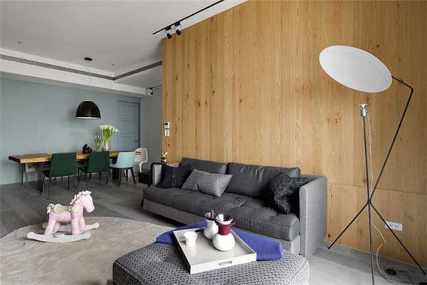 92平米自然质朴客厅软装设计1
