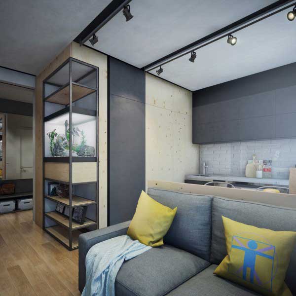 50平米时尚创新的小公寓设计17