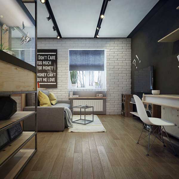 50平米时尚创新的小公寓设计15