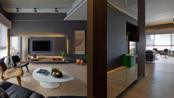 开放式布局现代舒适的公寓软装设计8