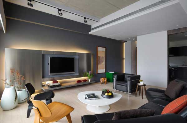 开放式布局现代舒适的公寓软装设计2