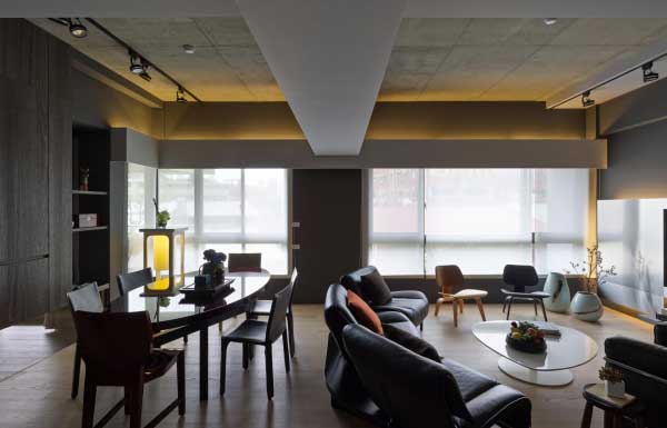 开放式布局现代舒适的公寓软装设计4