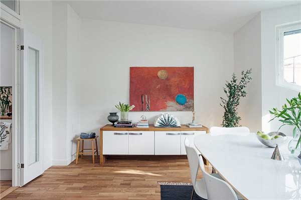  哥德堡舒适优雅的北欧纯白公寓设计  10