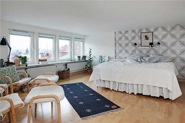  哥德堡舒适优雅的北欧纯白公寓设计16  