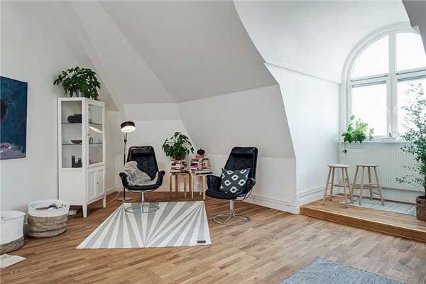  哥德堡舒适优雅的北欧纯白公寓设计7  