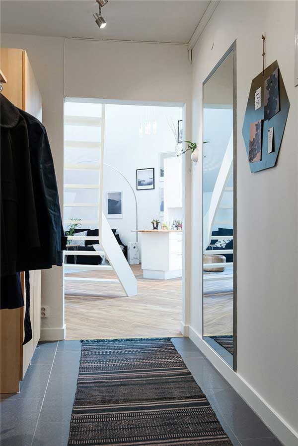  哥德堡舒适优雅的北欧纯白公寓设计18  