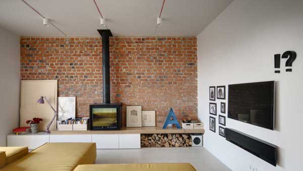  红砖墙：斑驳的精致演绎的现代公寓设计2
