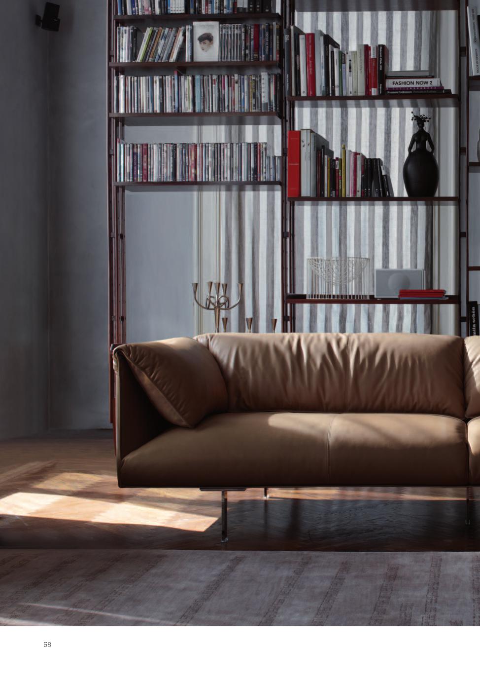 Poltrona Frau-赤褐色组合沙发