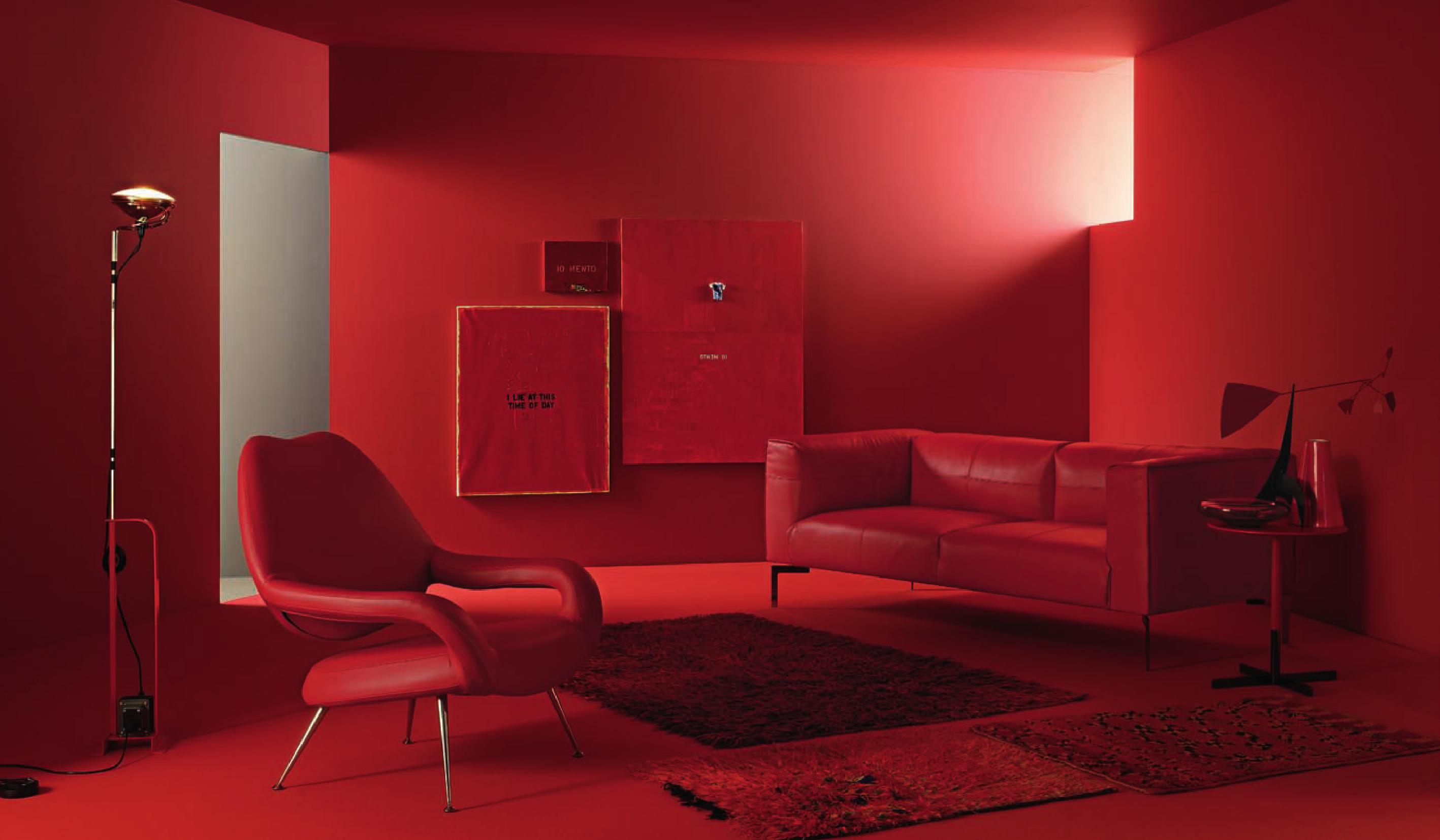 Poltrona Frau-现代风格大红色沙发
